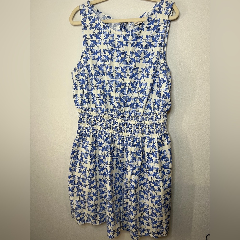 Universal Thread White and Blue Floral Mini Dress